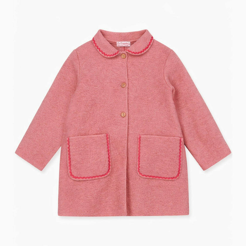 Pink Henrietta Girl Coat
