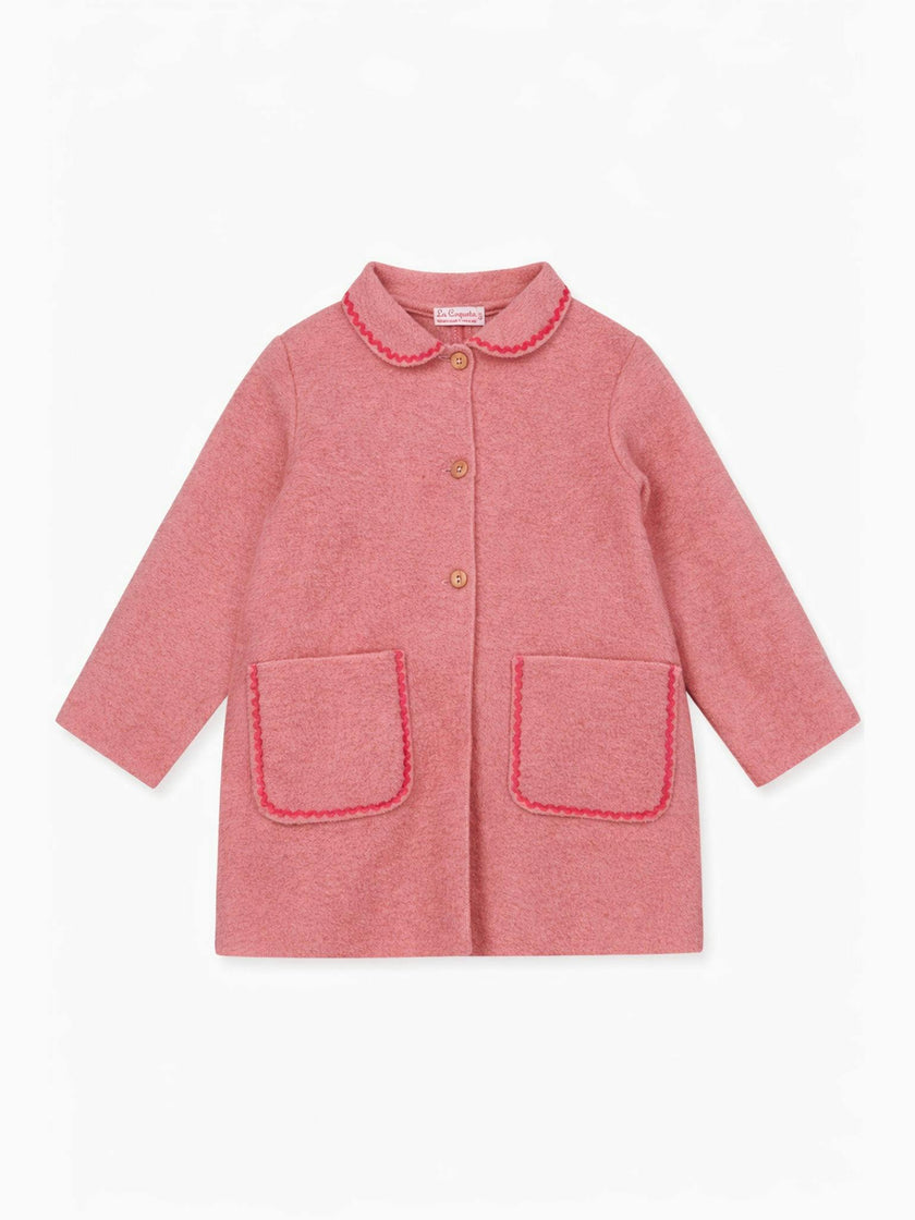 Pink Henrietta Girl Coat