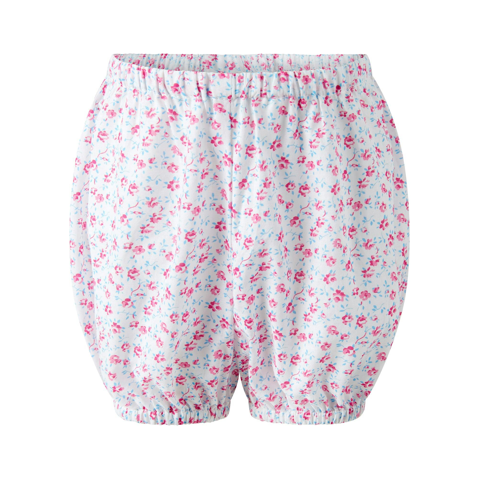 Floral Smocked Button-Front Dress and Bloomers