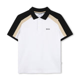 White Color-Block Polo