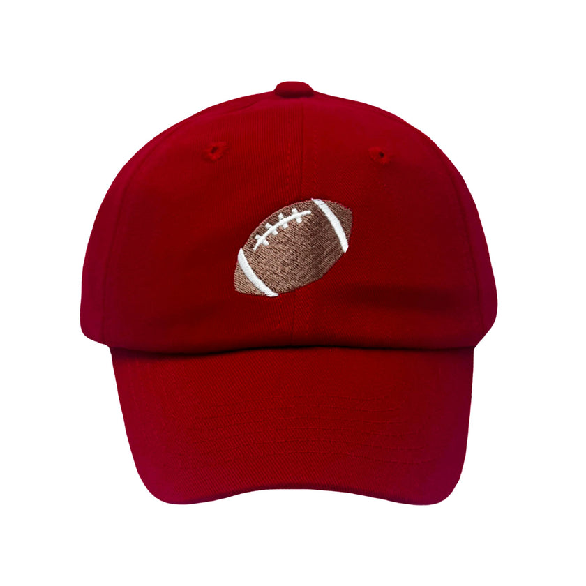 Red Football Bow Baseball Hat (Baby/Toddler, Youth)