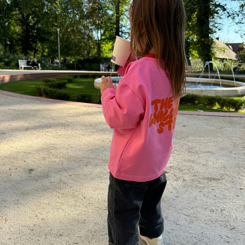 children's cotton longsleeve - candy pink
