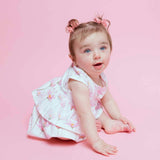 Round Neck 2-Layered Dress With Matching Bloomers