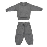 Boys Knit Set in Heather Mid Gray