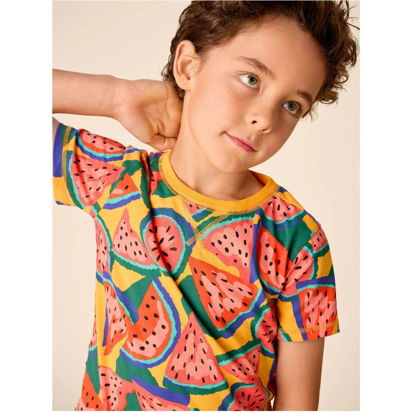 Printed Tee, Orange