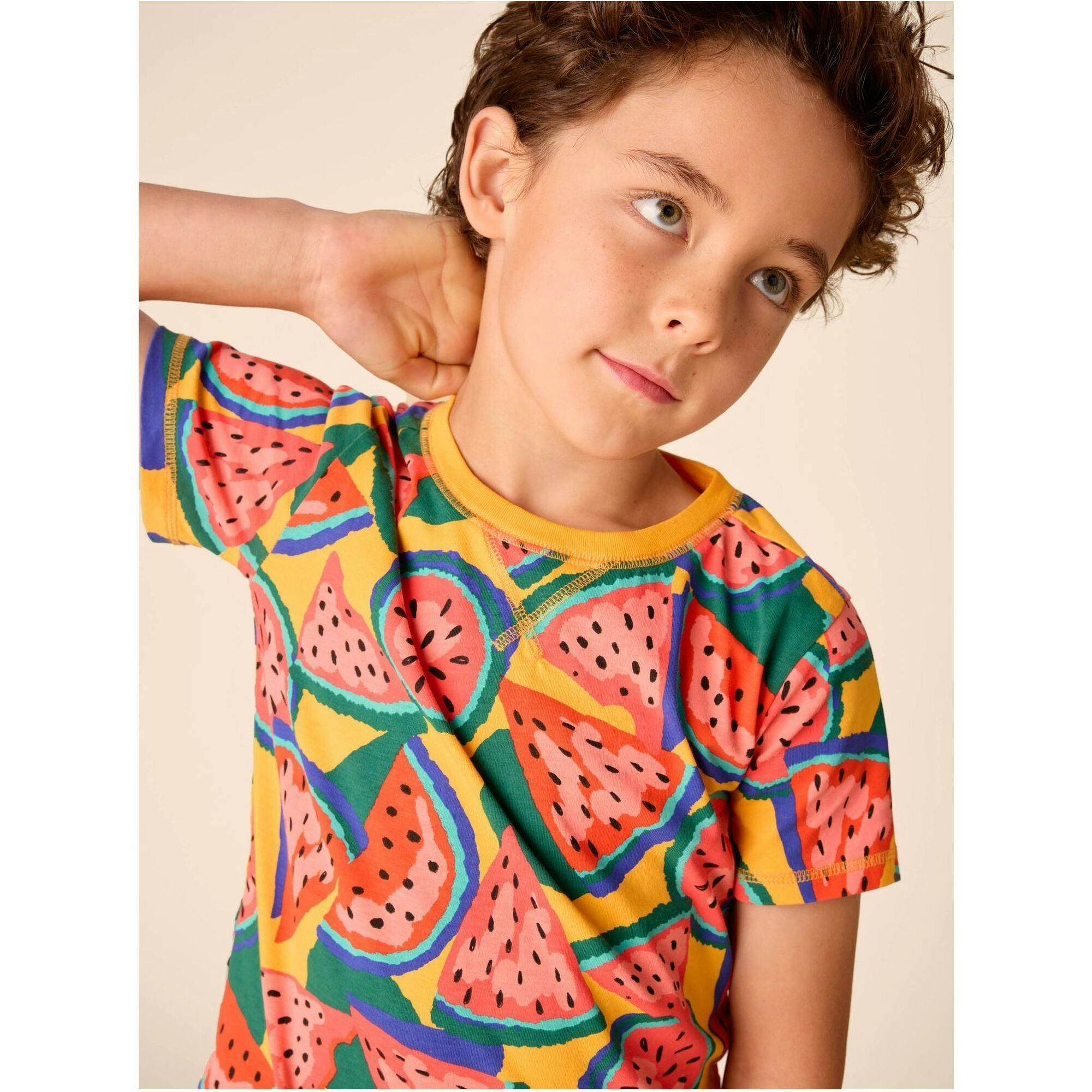 Printed Tee, Orange