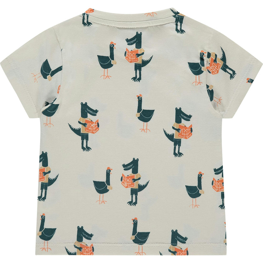 Allover Animal Tourists Print T-Shirt