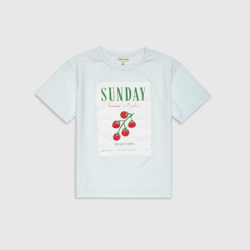 Organic Weekend Tee in Sky Blue