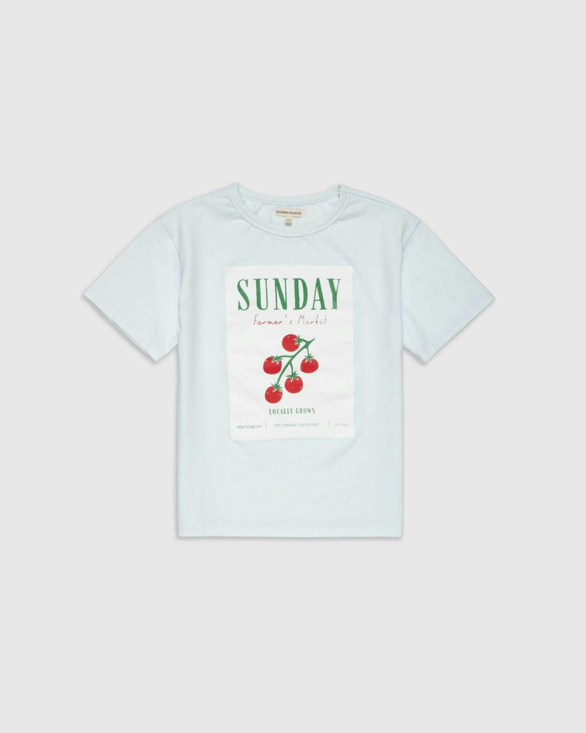 Organic Weekend Tee in Sky Blue