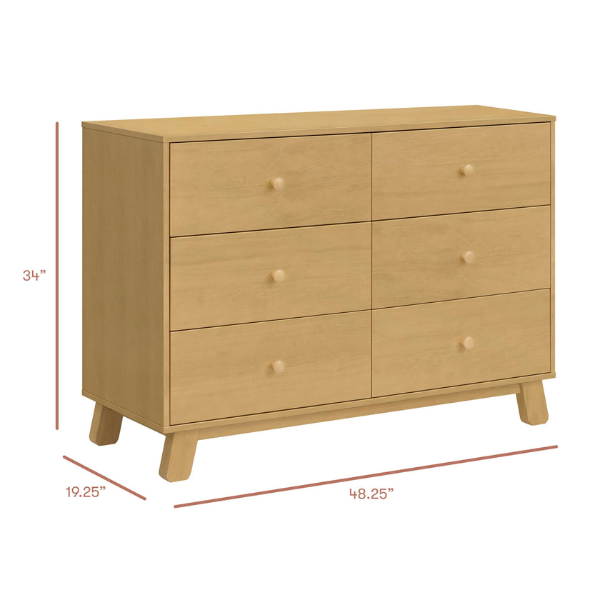 Hudson Modern 6-Drawer Assembled Dresser (48")
