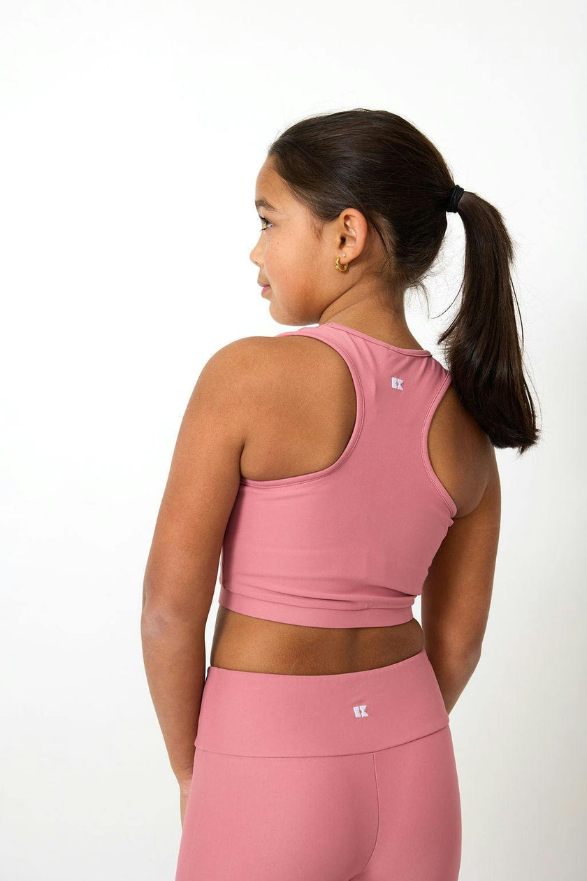 dusty pink foreverflex crop top