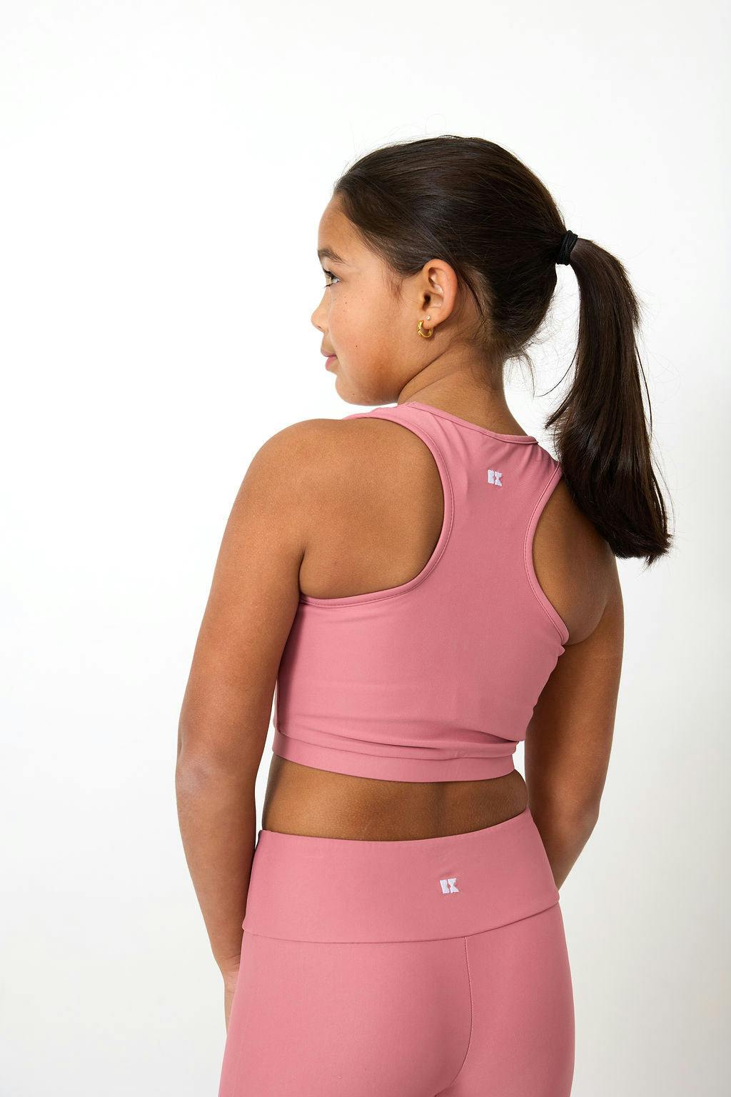 dusty pink foreverflex crop top