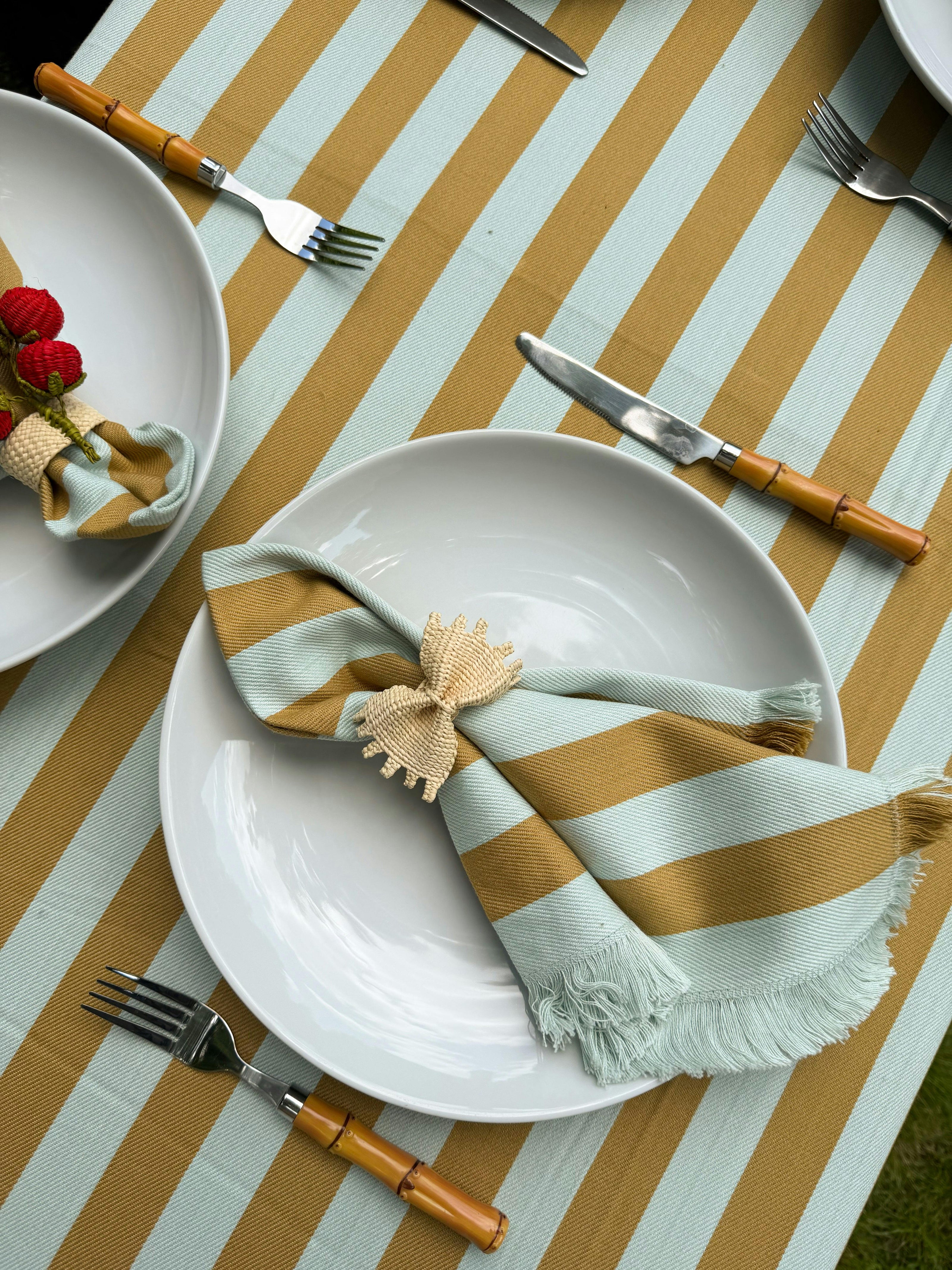 Lido Stripe Napkins in Sole (Set of 4)