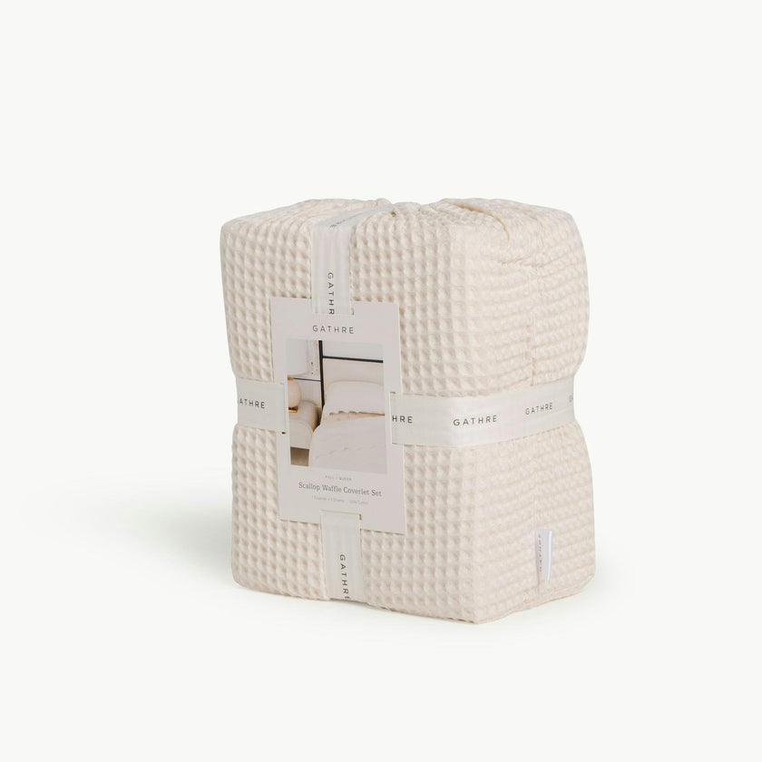 Waffle Knit Coverlet Set