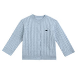 Blue Cable Knit Cardigan
