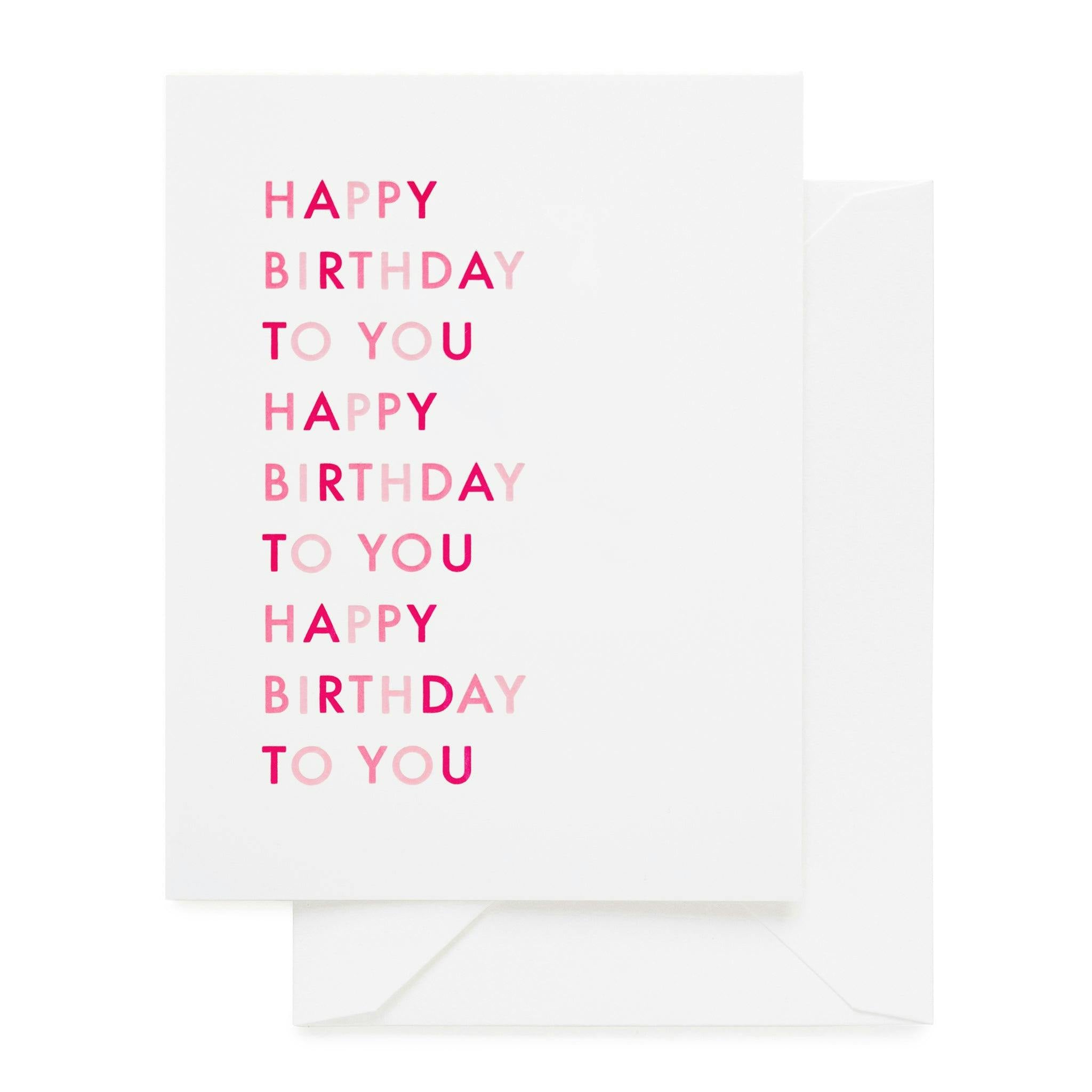 Happy Birthday To You Card