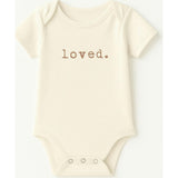 Loved. Clay Organic Cotton Baby Bodysuit Short Sleeve