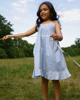 Alena dress - Tonal Floral Blue print
