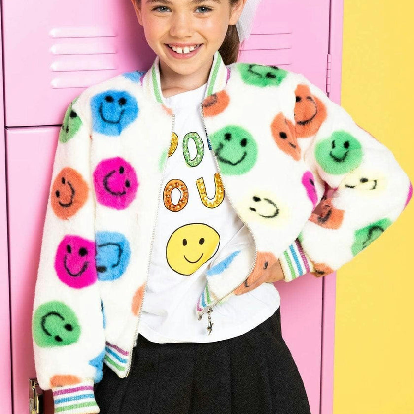 Rainbow Emoji Plush Coat