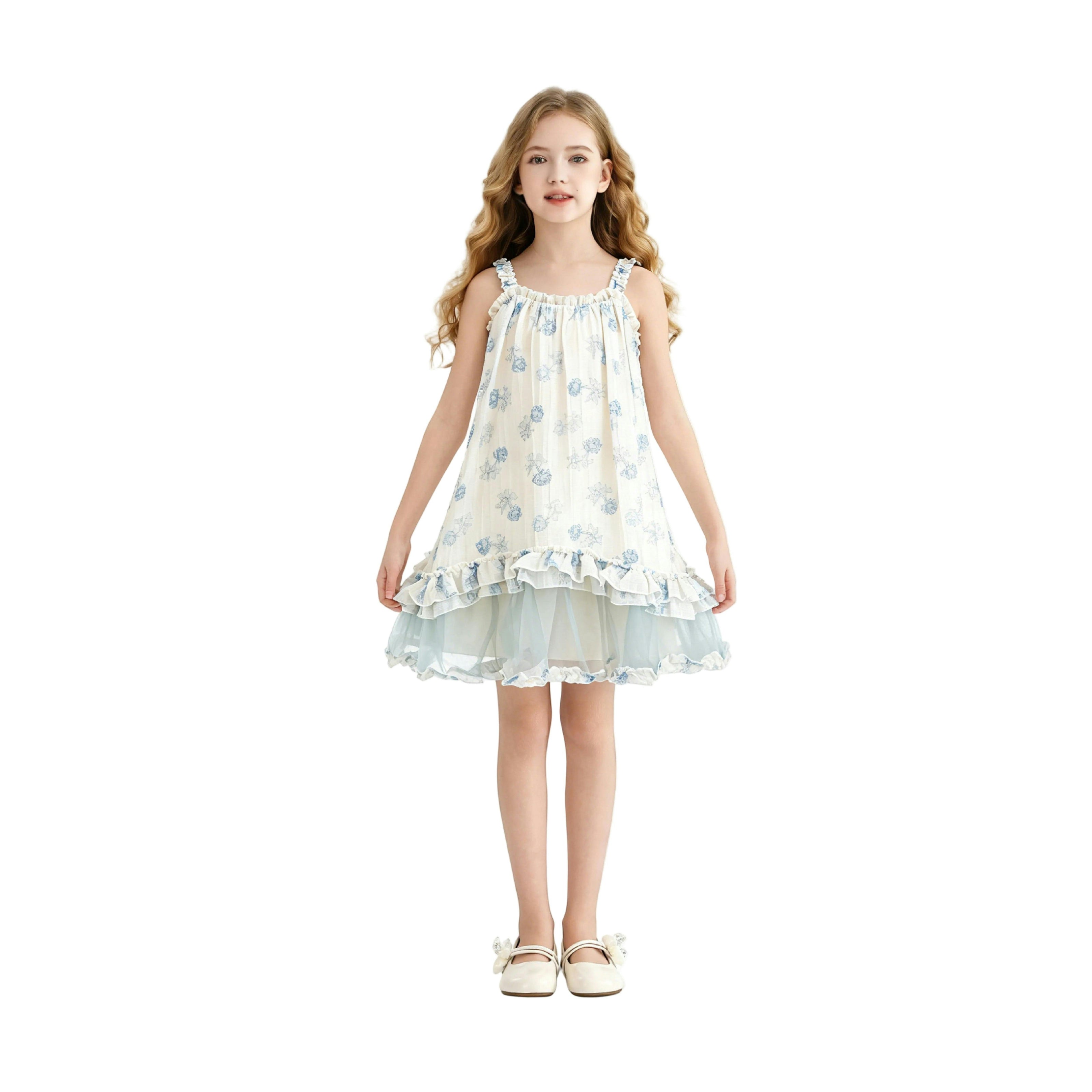Vintage Bloom Ruffle Dress