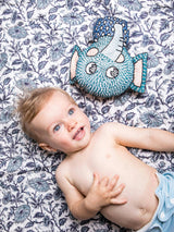 Block-Printed Cotton Crib Quilt