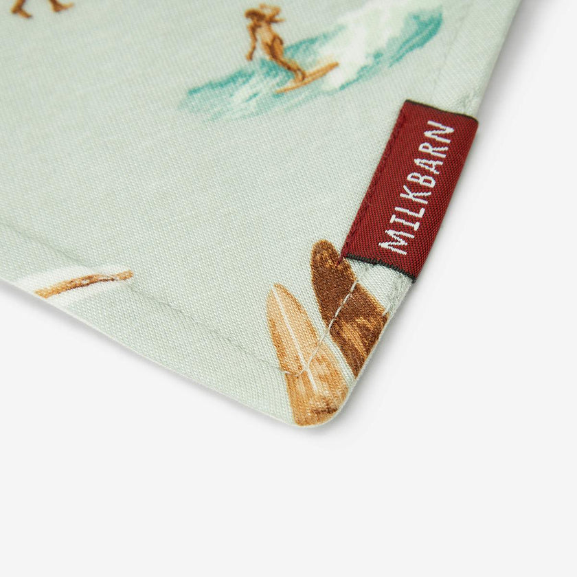 Vintage Surf Bamboo Three-Layer Kerchief Bib