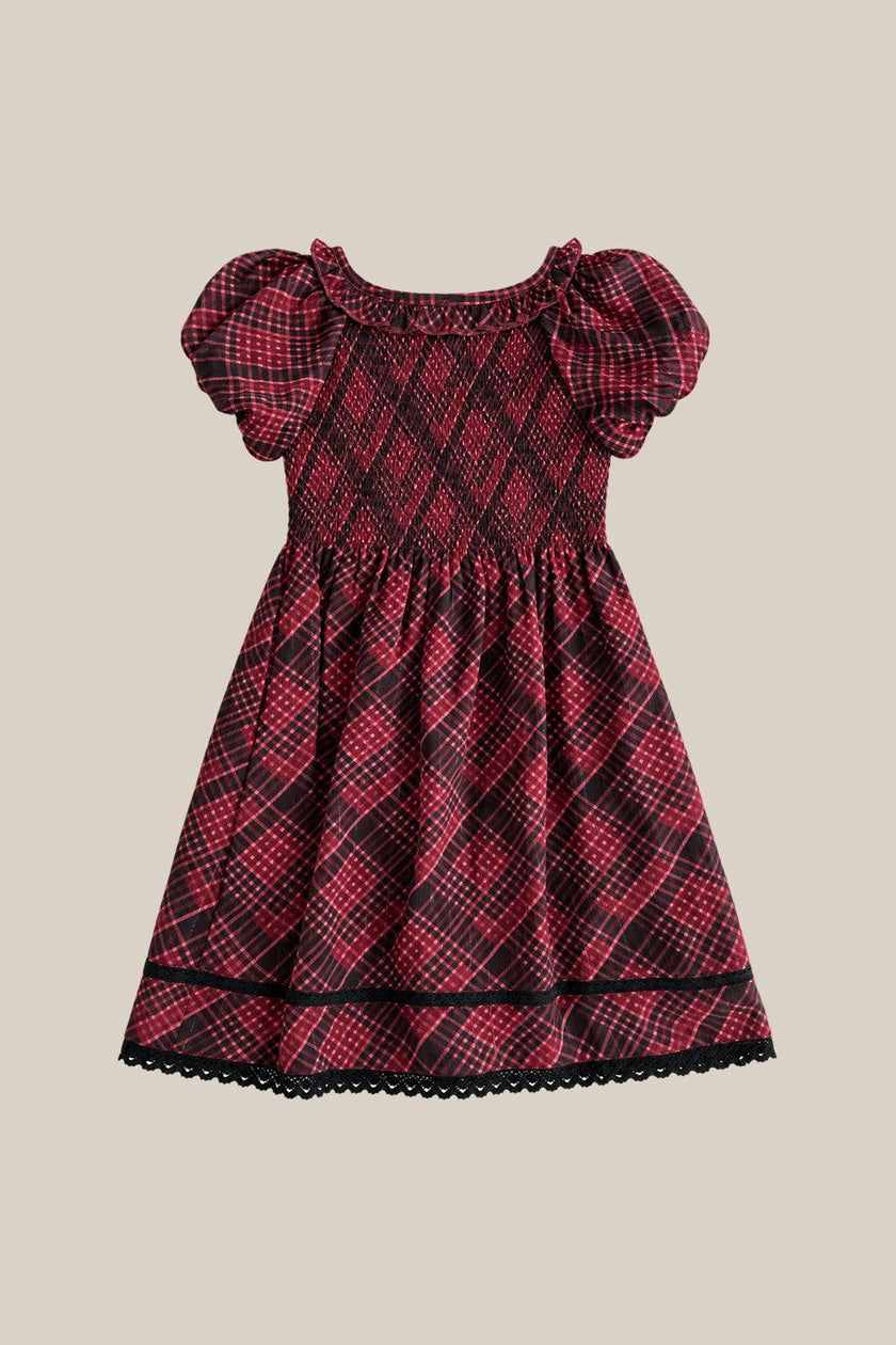 Mini Annalise Dress in Garnet Tinsel Plaid