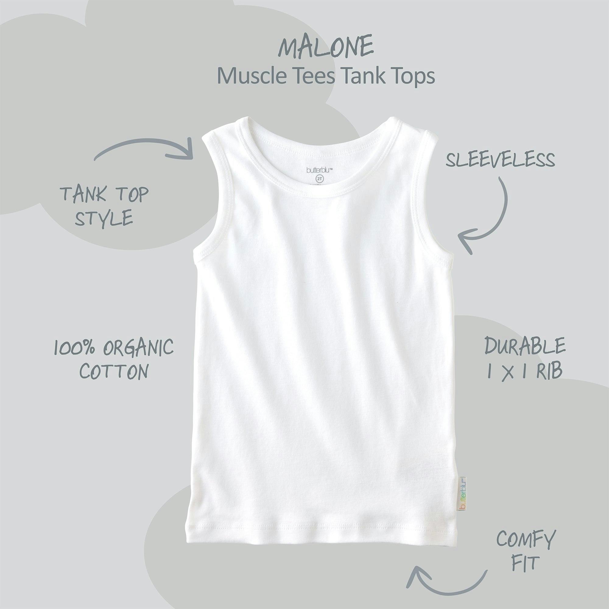 MALONE 5-Pack Toddler Tank Top Undershirts