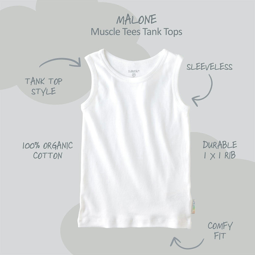 MALONE 10-Pack Toddler Tank Top Undershirts