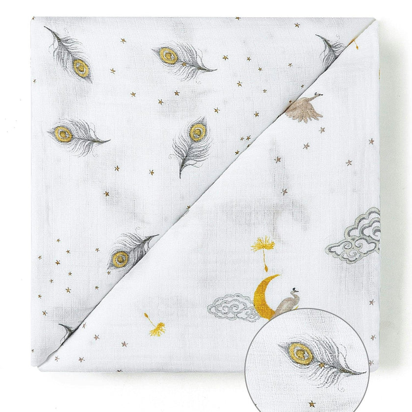 Organic Muslin Four-Layer Reversible Snug Blanket