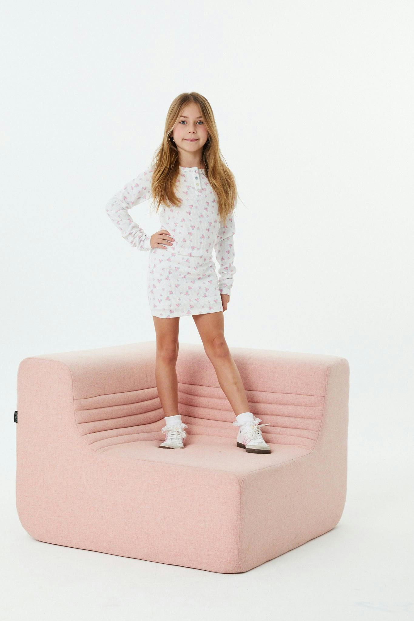 Lolly White With Pink Thermal Mini Skort