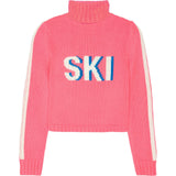 Women's Retro Ski Knit Cropped Turtleneck Sweater