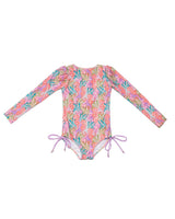Long Sleeve One Piece Swimsuit with Side Ties