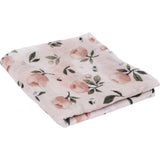 Organic Cotton Muslin Swaddle Blanket - Watercolor Floret