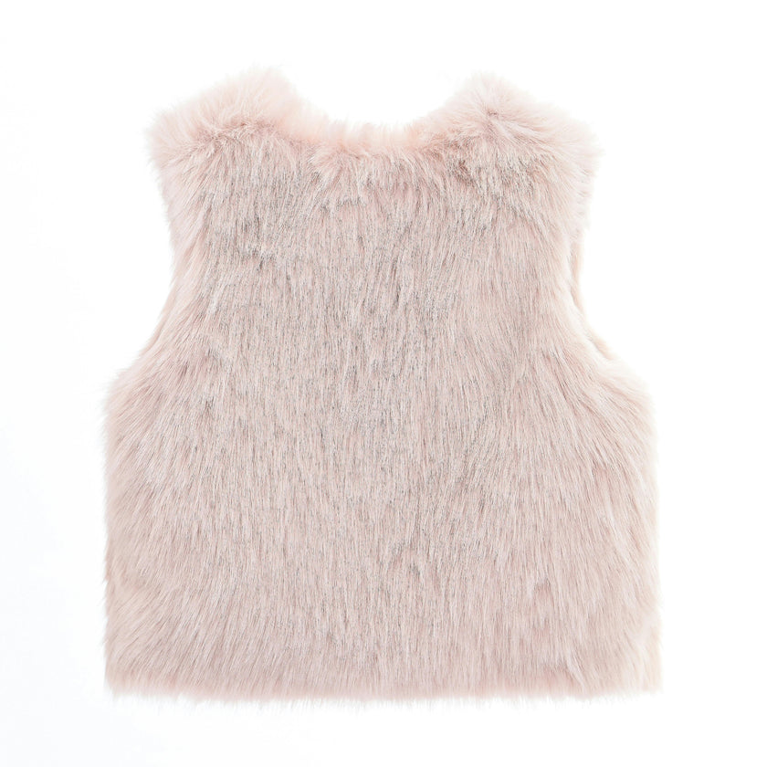 Rose Faux Fur Chic Vest
