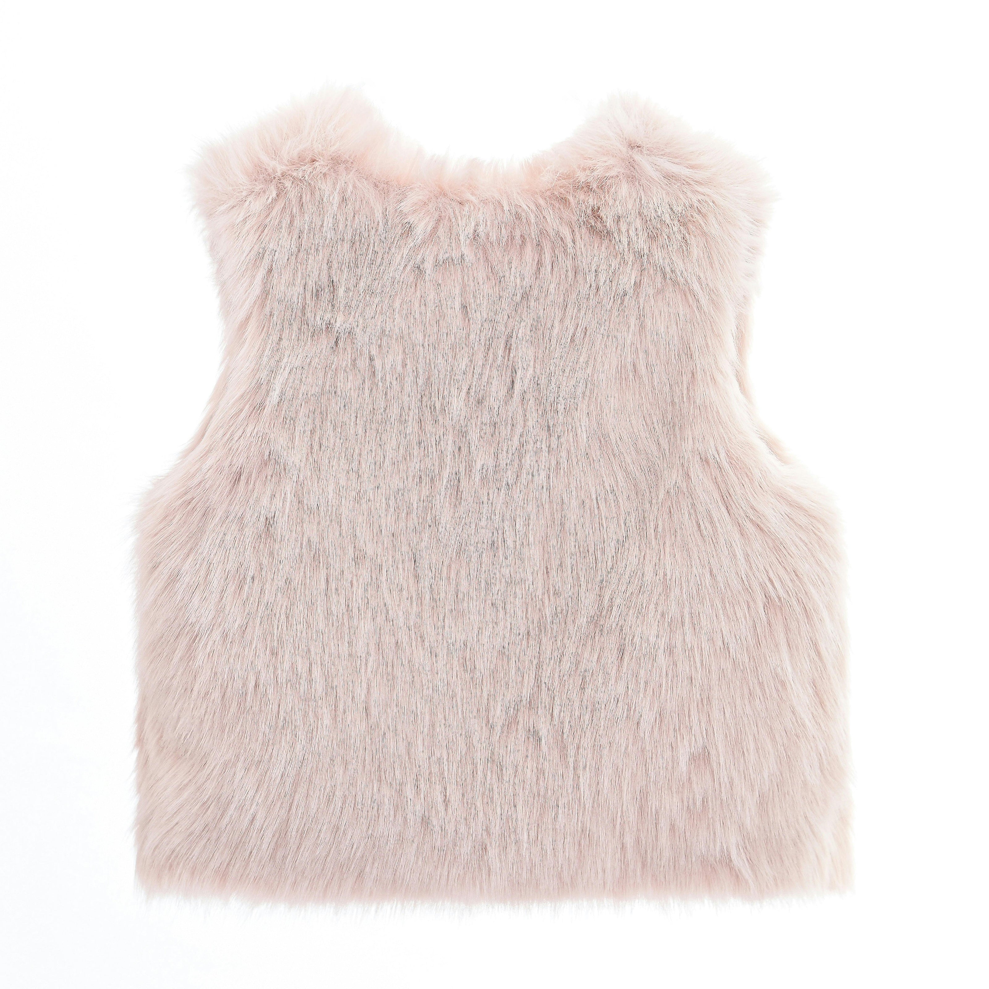 Rose Faux Fur Chic Vest