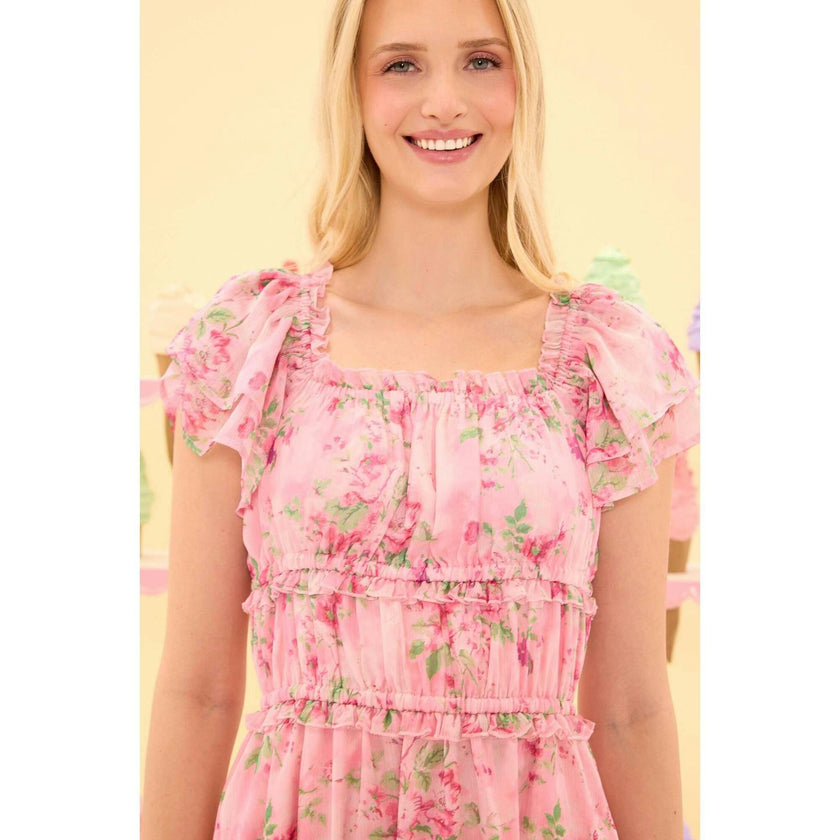 Juliana Dress in Rose Trance