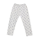 White Feather Cotton Pajama Set
