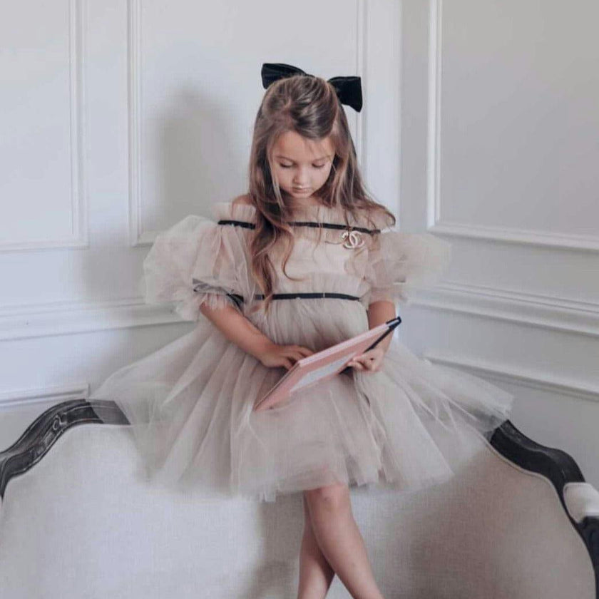 Coco-Caramel Tulle Dress