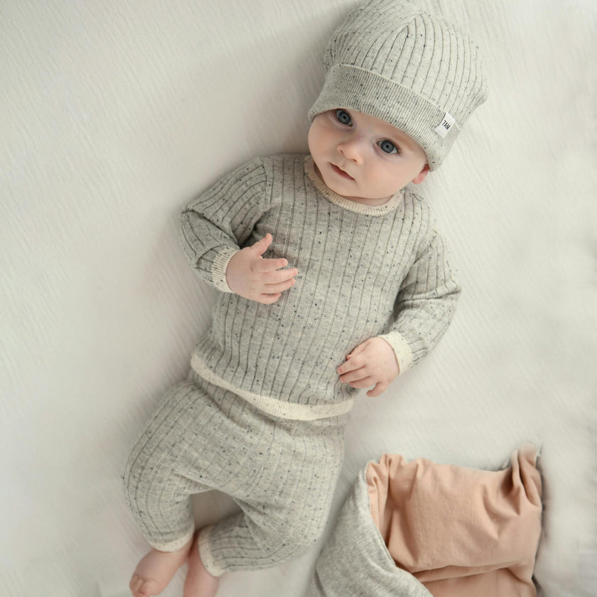 Ribbed Knit Retro Beanie