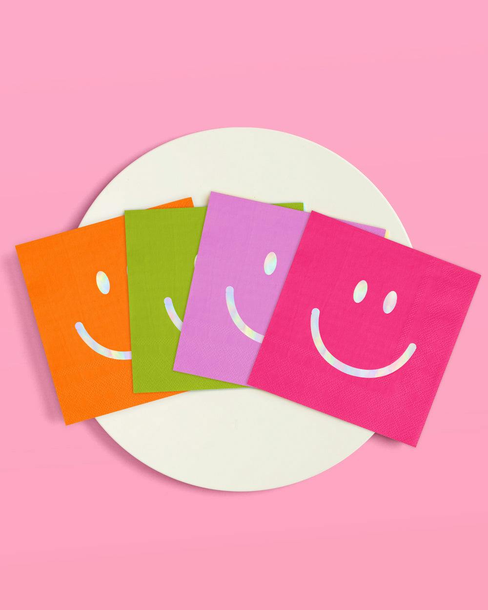 Super Smiley Napkins - 24 foil napkins