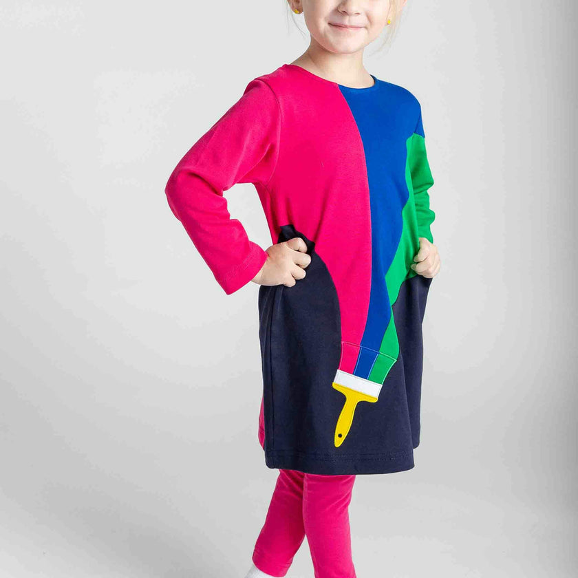 Knit Dress With Paintbrush