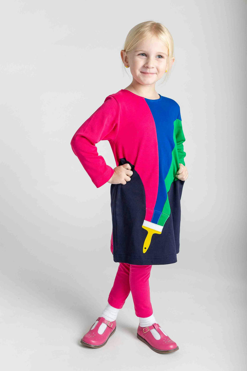 Knit Dress With Paintbrush