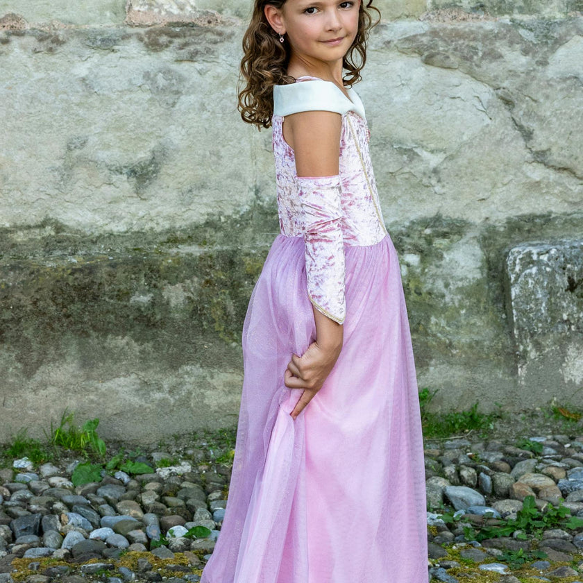Velvety Soft Sleeping Sweetheart Princess Gown with Arm Warmers