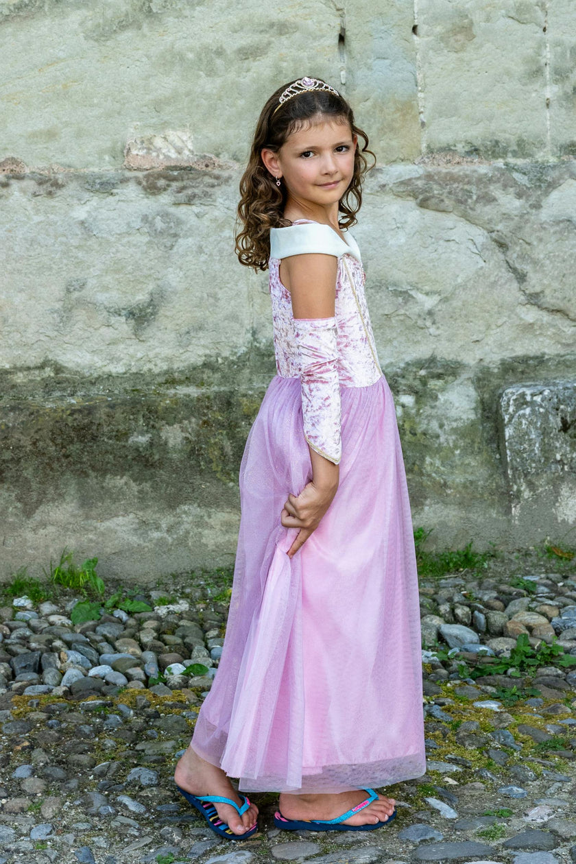 Velvety Soft Sleeping Sweetheart Princess Gown with Arm Warmers
