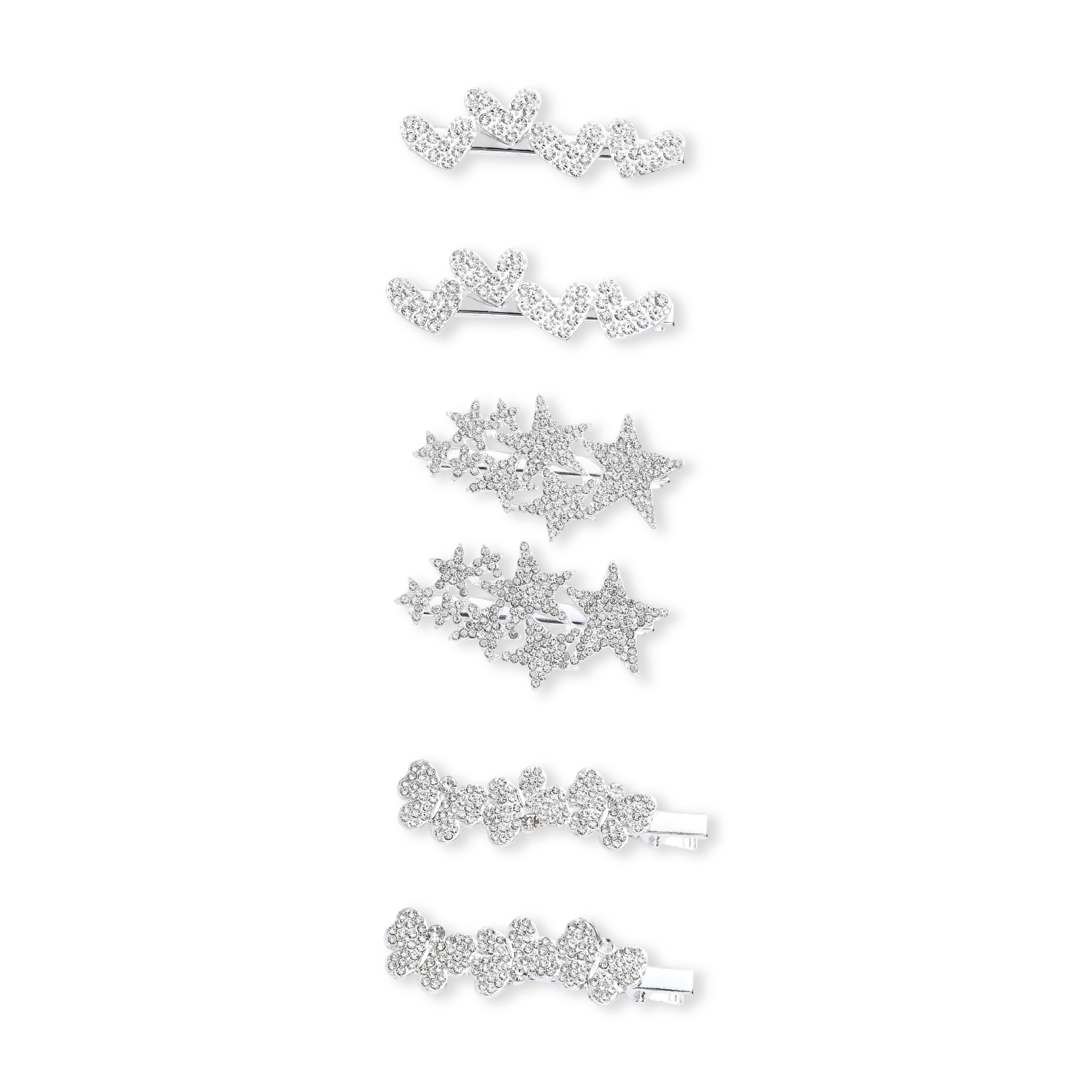 Crystal Spark Hair Pin Trio