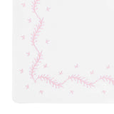 Embroidered Crib Sheet - Blush