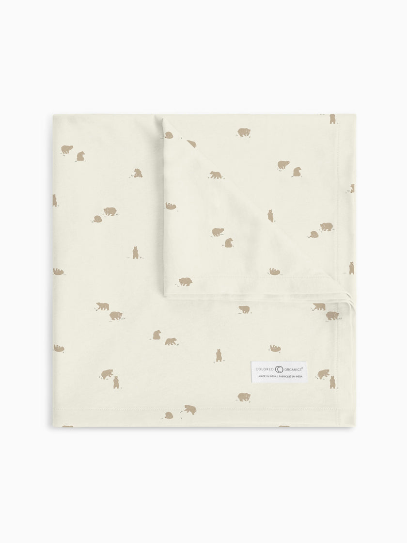Swaddle Blanket | Bear / Truffle + Thyme