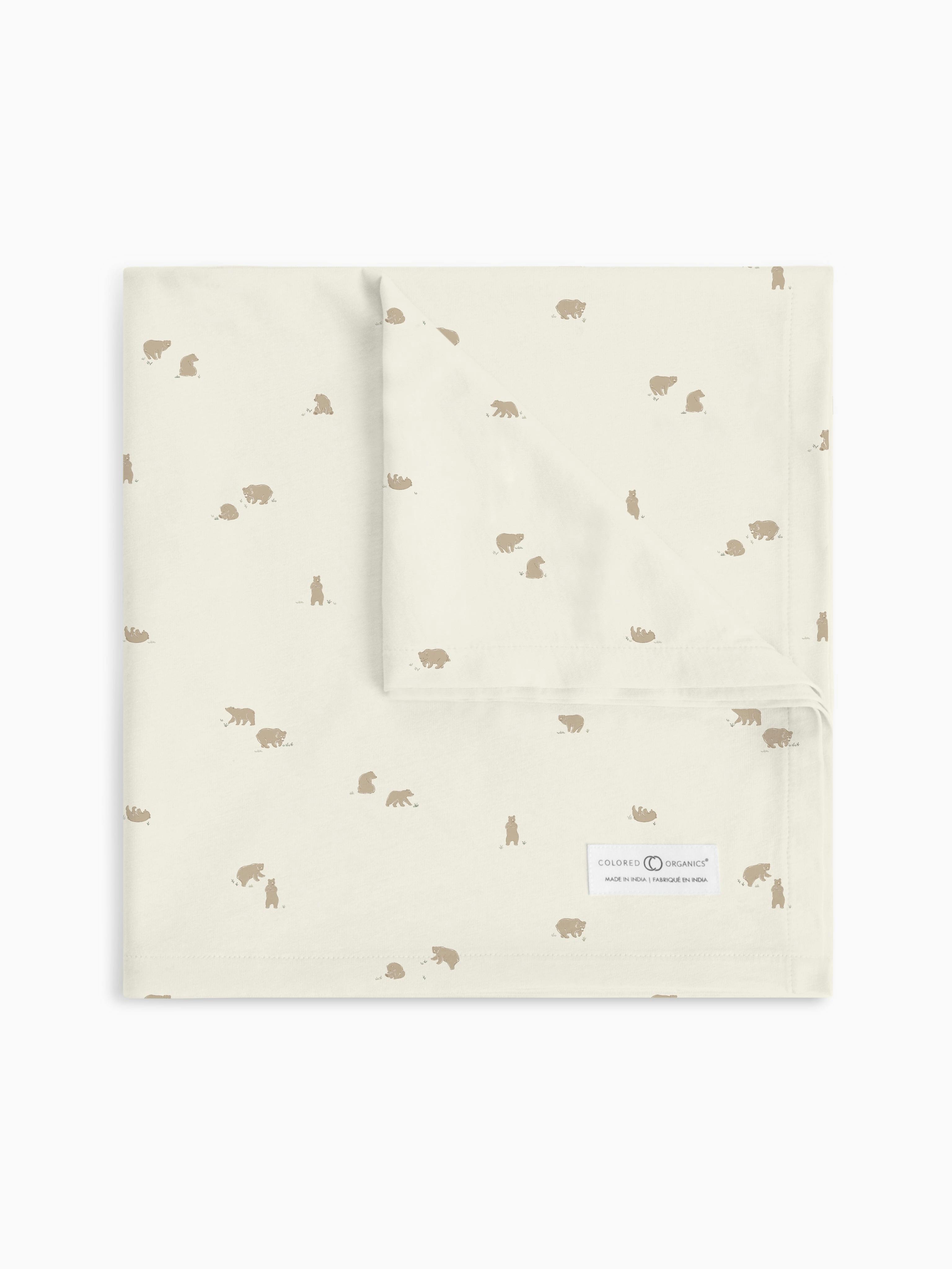 Swaddle Blanket | Bear / Truffle + Thyme