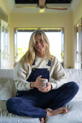 Adult Navy Chunky Cord Overalls